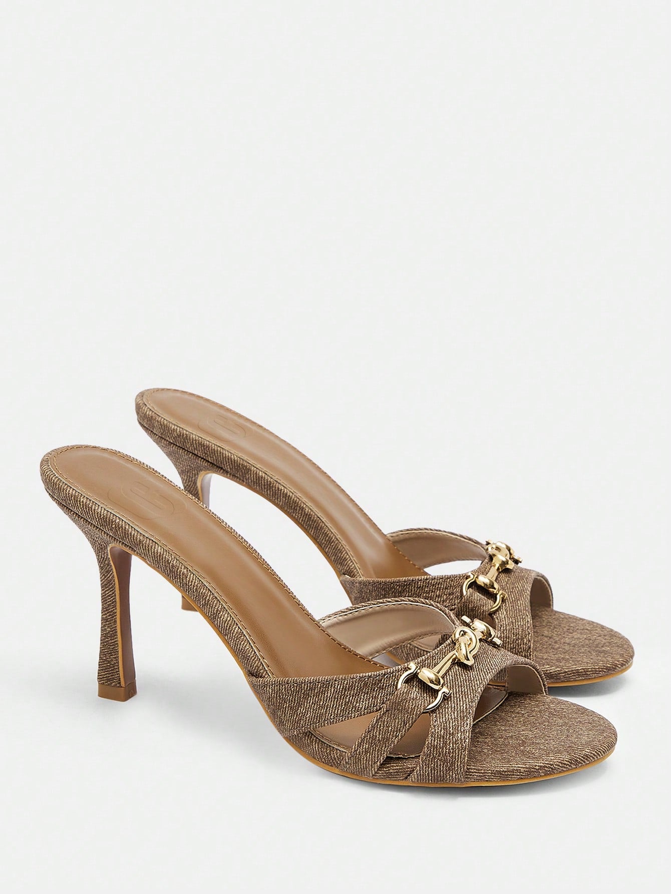 Brown Mule Buckle Sandal