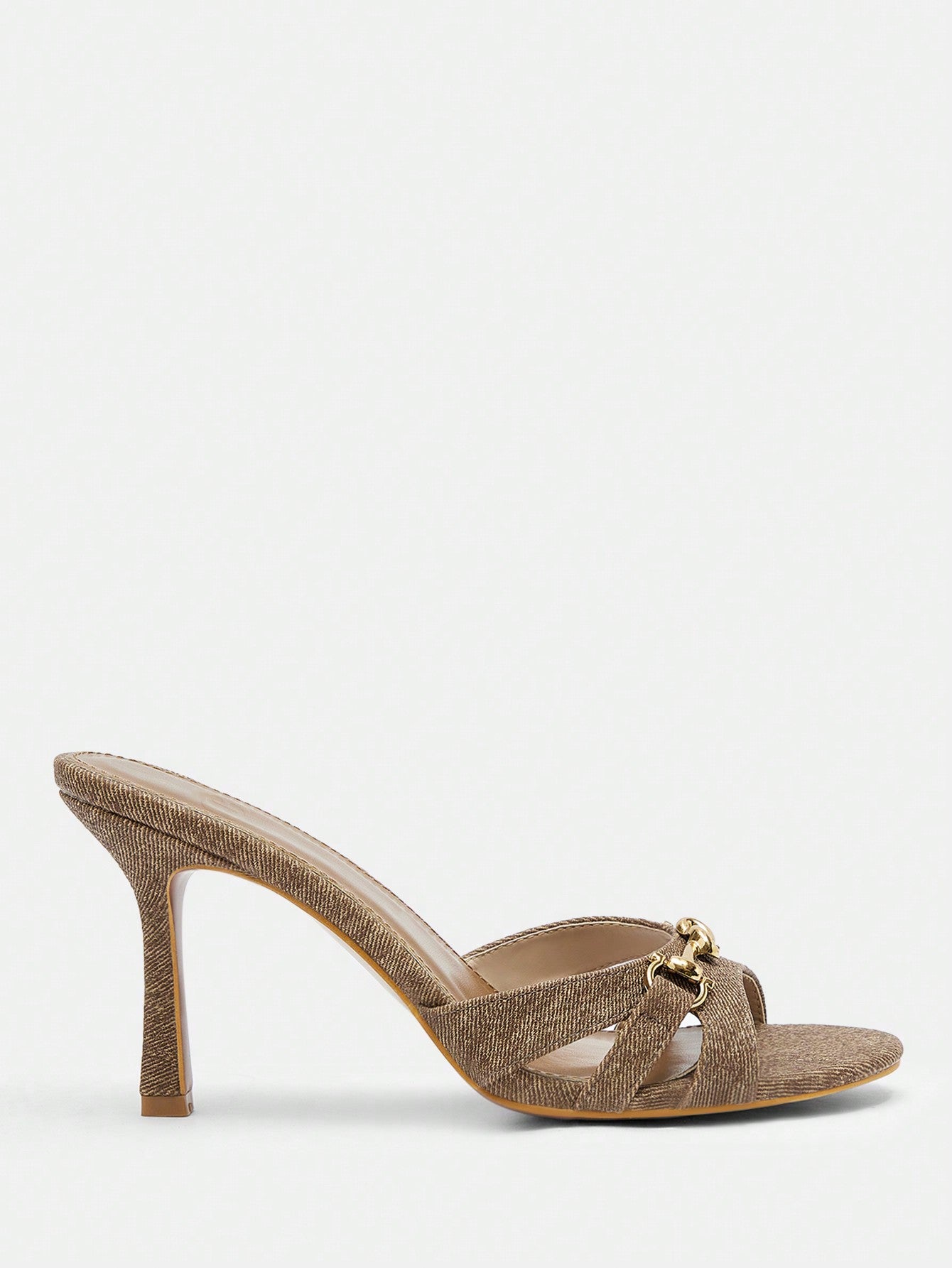 Brown Mule Buckle Sandal