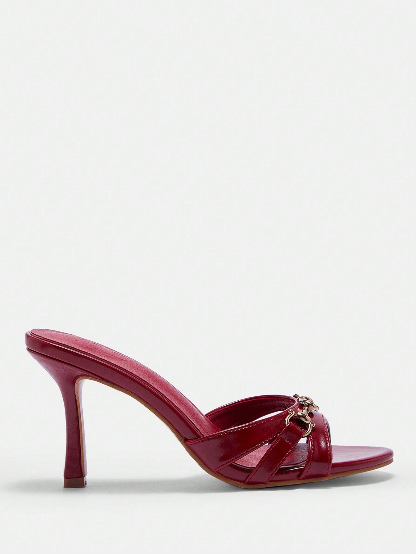Brown Mule Buckle Sandal