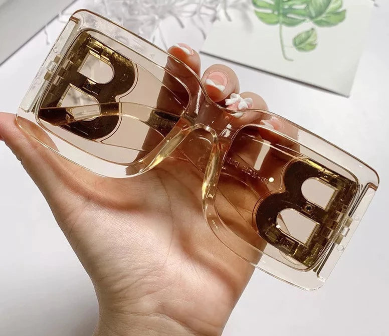 Oversized B Designer Square Sunglasses