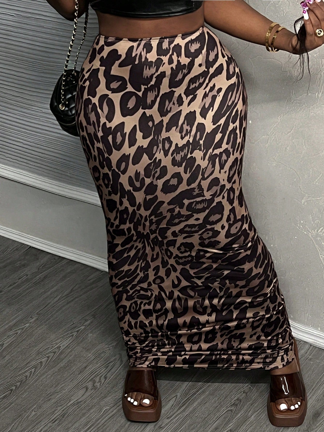 Leopard Print Mermaid Skirt