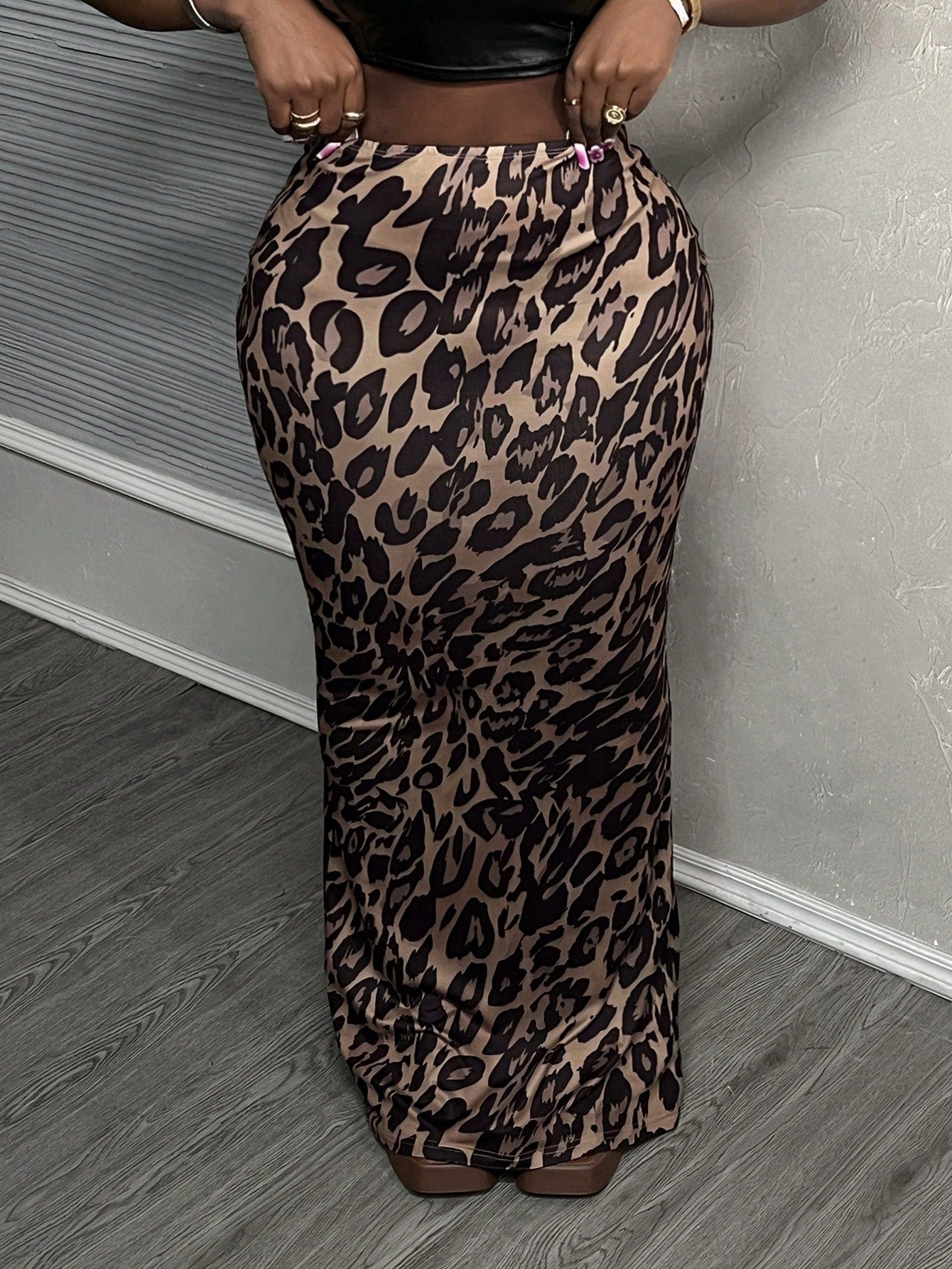 Leopard Print Mermaid Skirt