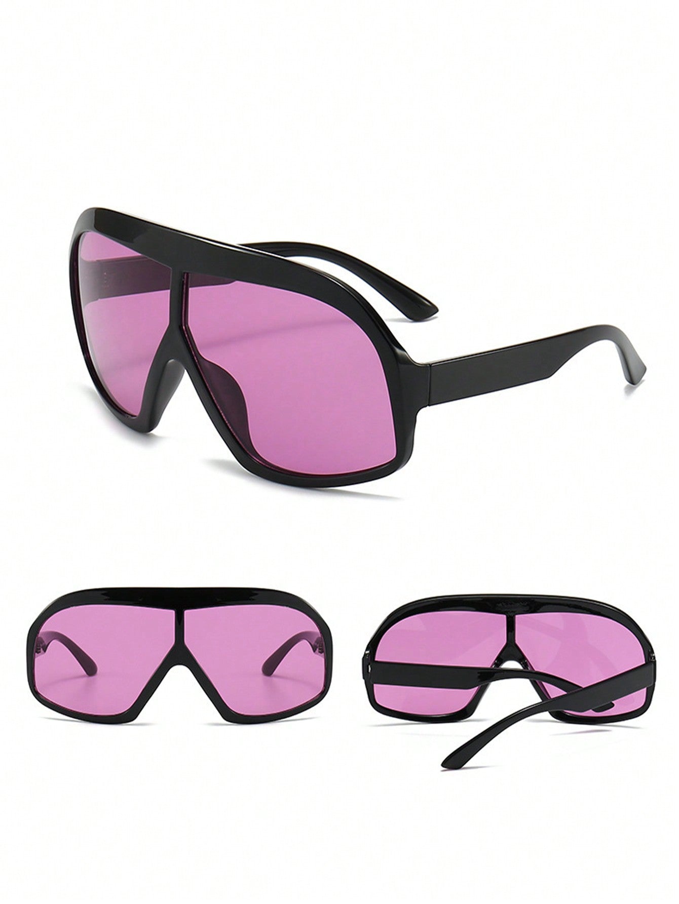 Black Pink Shield Sunglasses