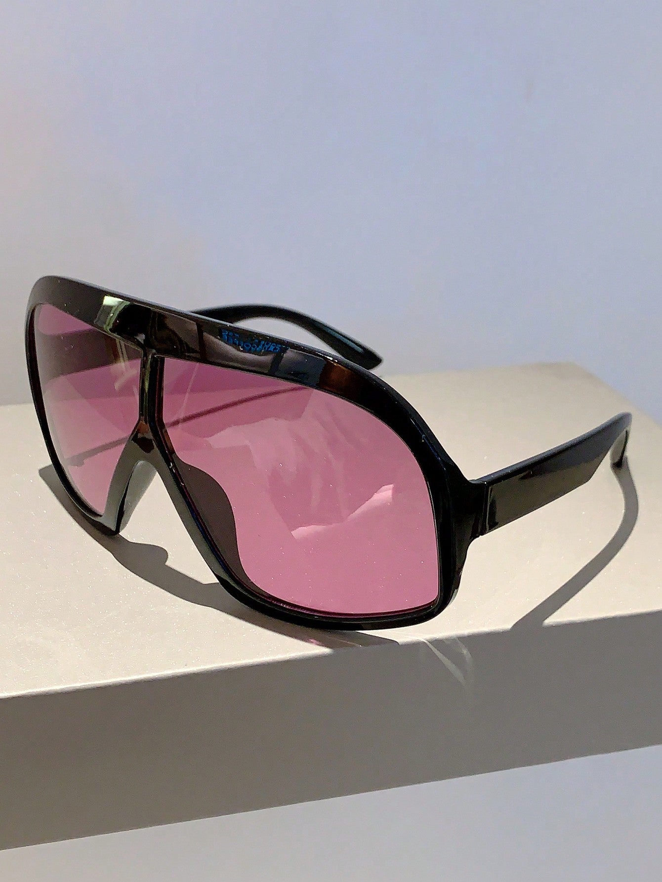 Black Pink Shield Sunglasses